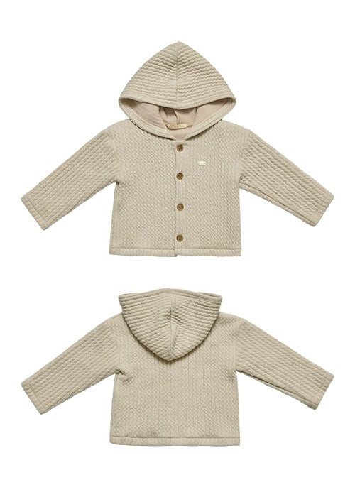 Kevin Hooded Jumper_Light Beige