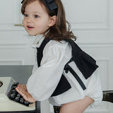 Tweed Frill Vest_Black