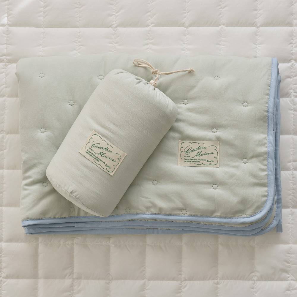 Modern House ON Soft Breeze Blanket 100x150 Mint_CV0226003