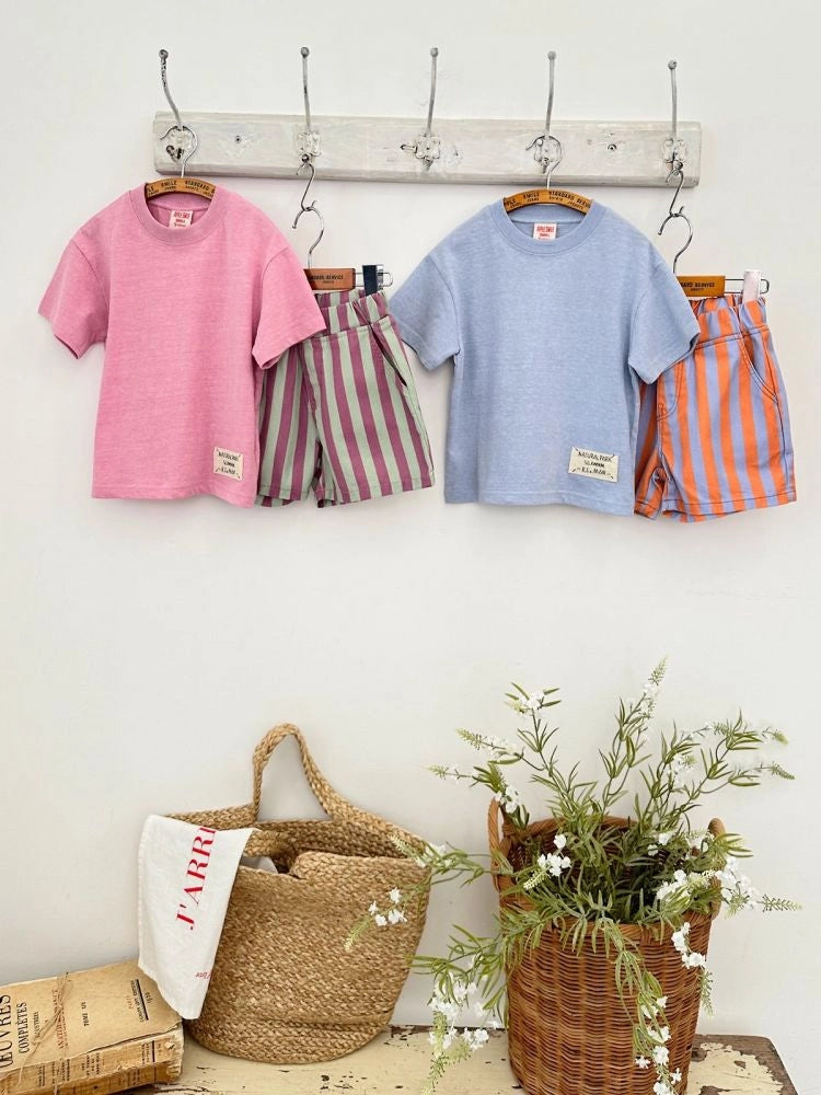 Apple Smile Natural T-shirt Pink