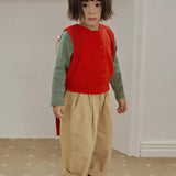 Cotton wide pants