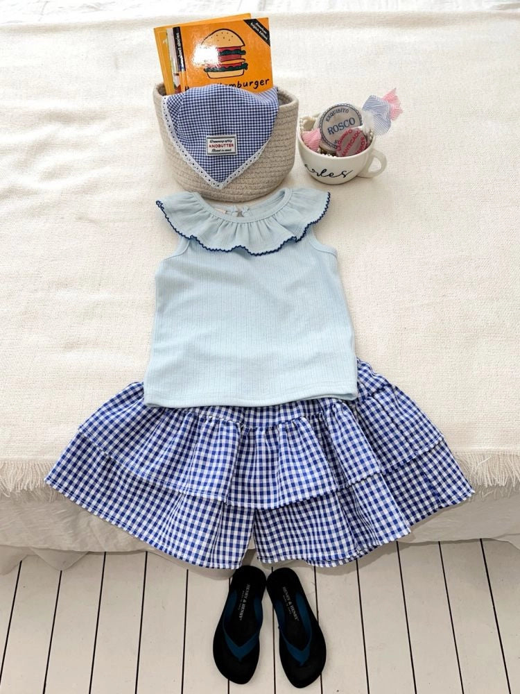 Apple Smile Pincoat Sleeveless Sky