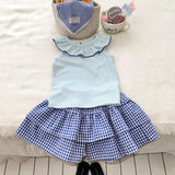 Apple Smile Pincoat Sleeveless Sky