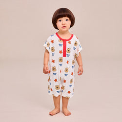 Cozy Summer Indoor Suit - Bear White