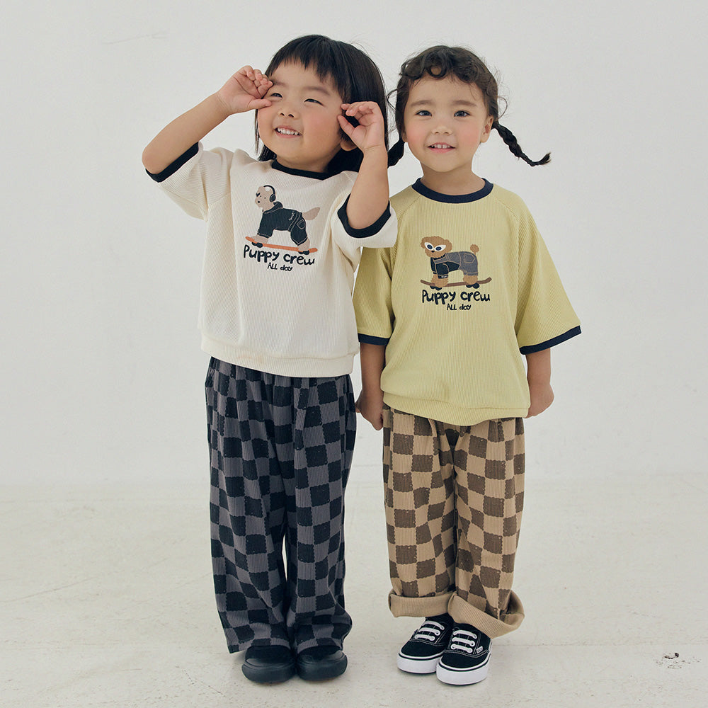 Cookie Check Waffle Two-Piece Set_FA030