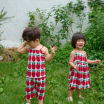 [June 26 ~ Sequential Shipping][Pre-order] Apple Sleeveless Long Pants Pleated Top & Bottom Set