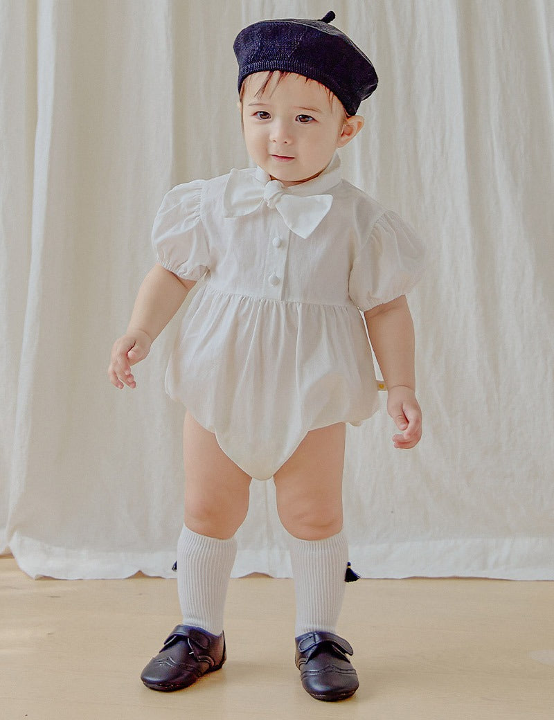 Tie short-sleeve bodysuit