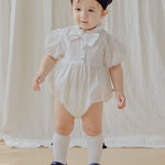 Tie short-sleeve bodysuit
