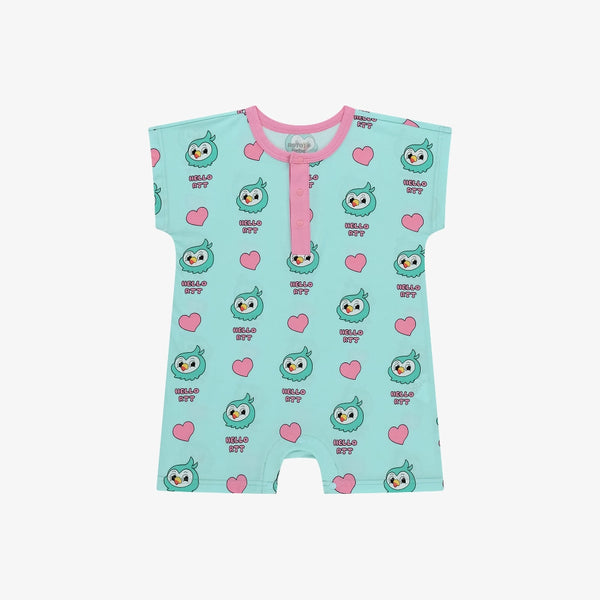 Cozy Summer Indoor Suit - Owl Mint