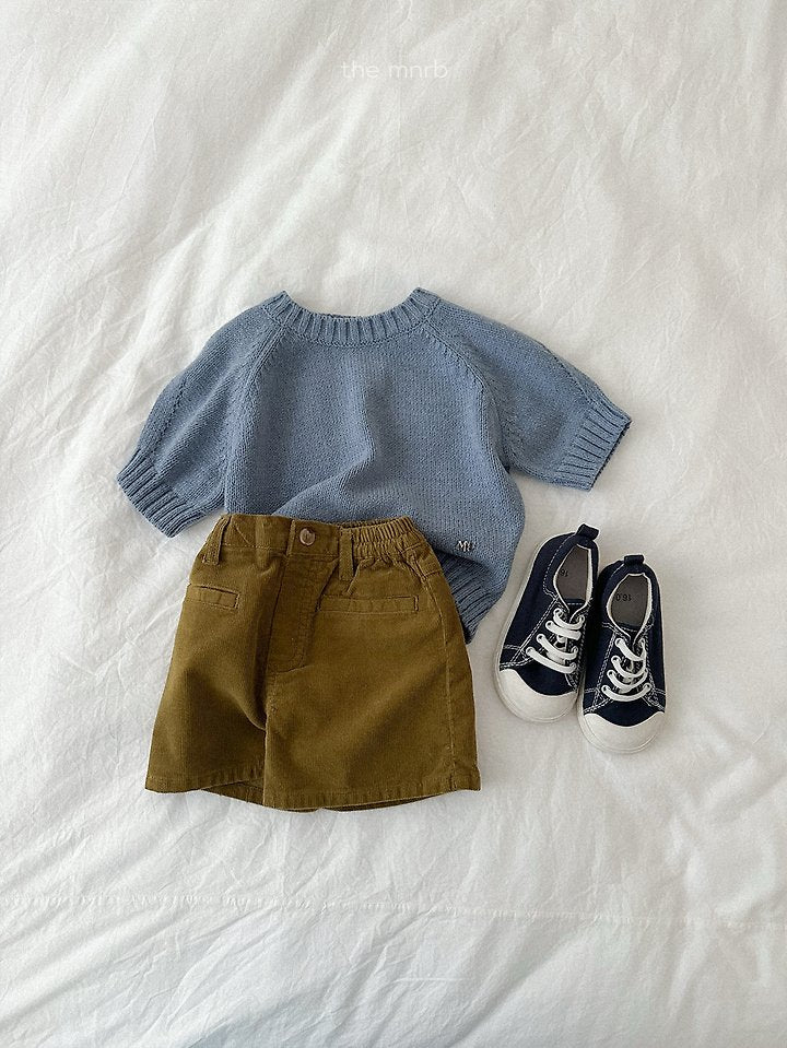 Mini Robe 26 Autumn Corduroy Half-length Pants 10-48 Months Namdaemun Children's Clothing Toddler