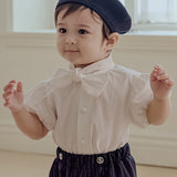 Tie short-sleeve blouse