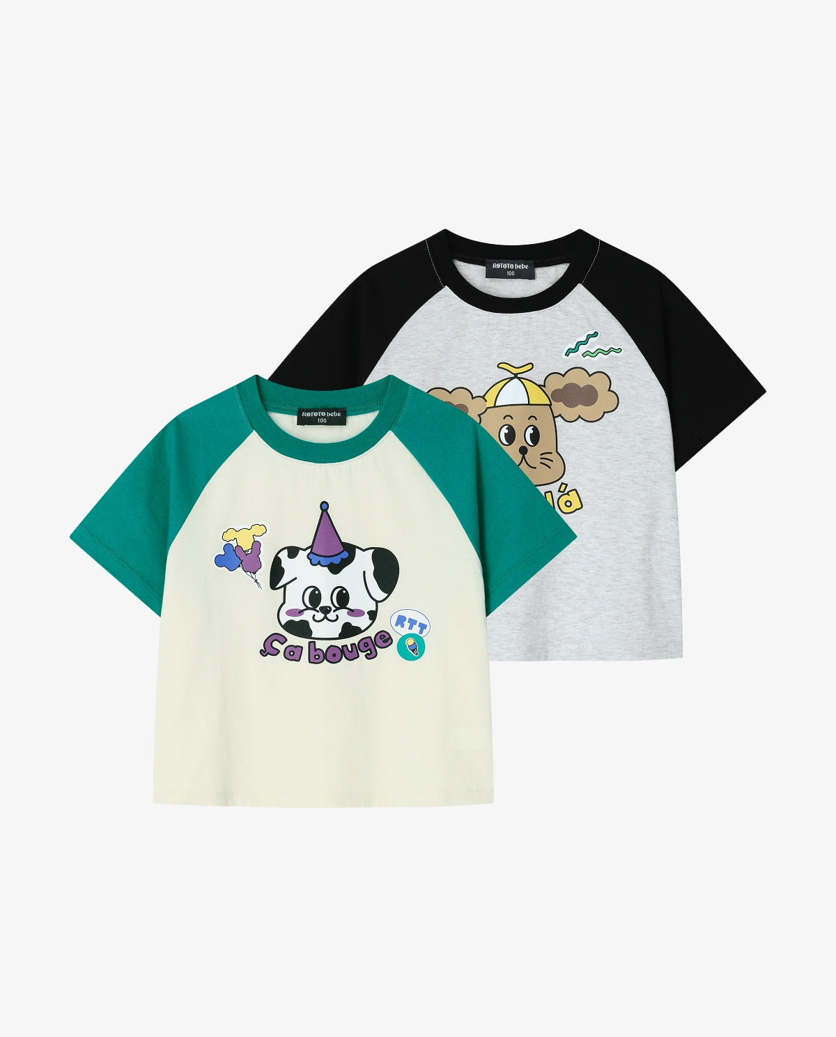 Single raglan t-shirt in ivory