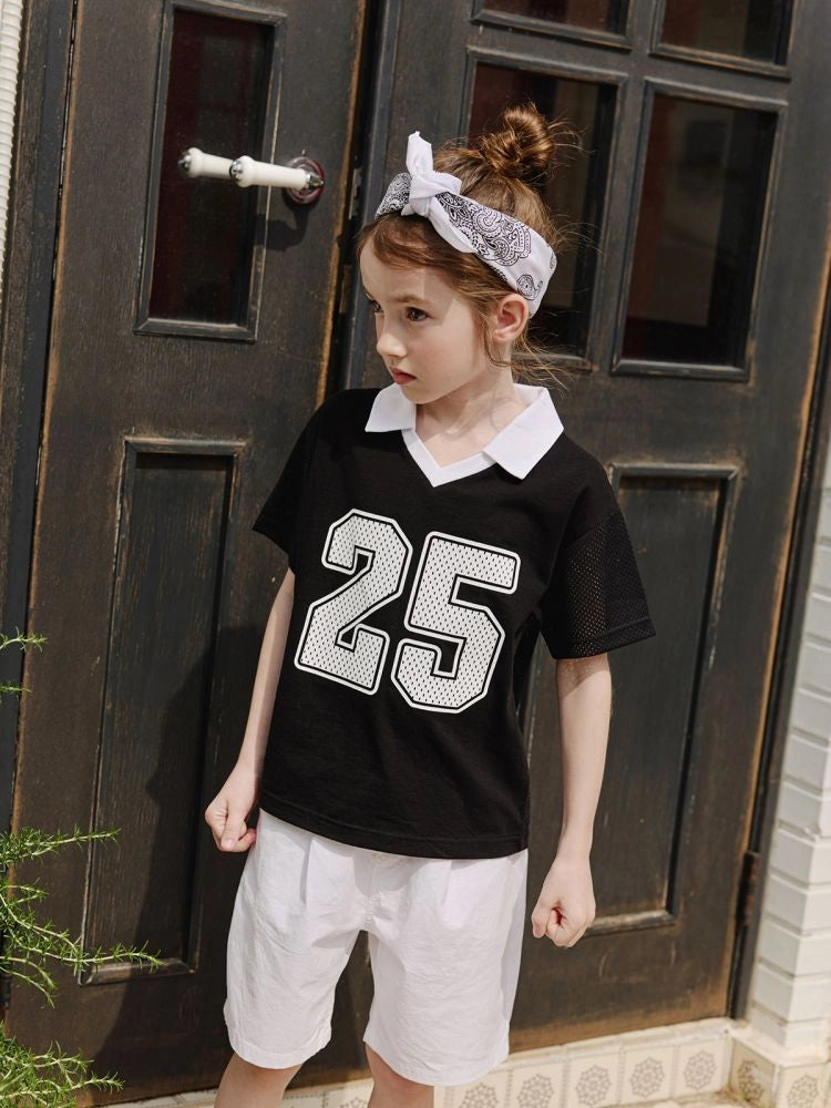 Apple Smile 25 Collared T-shirt Black