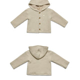 Kevin Hooded Jumper_Light Beige