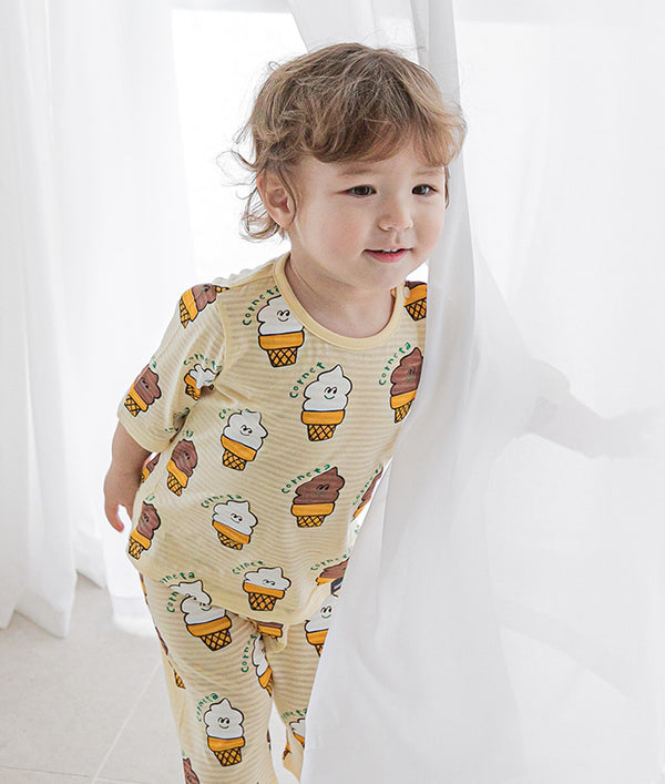 Chco ice-cream mid sleeve (21SS) Indoor wear