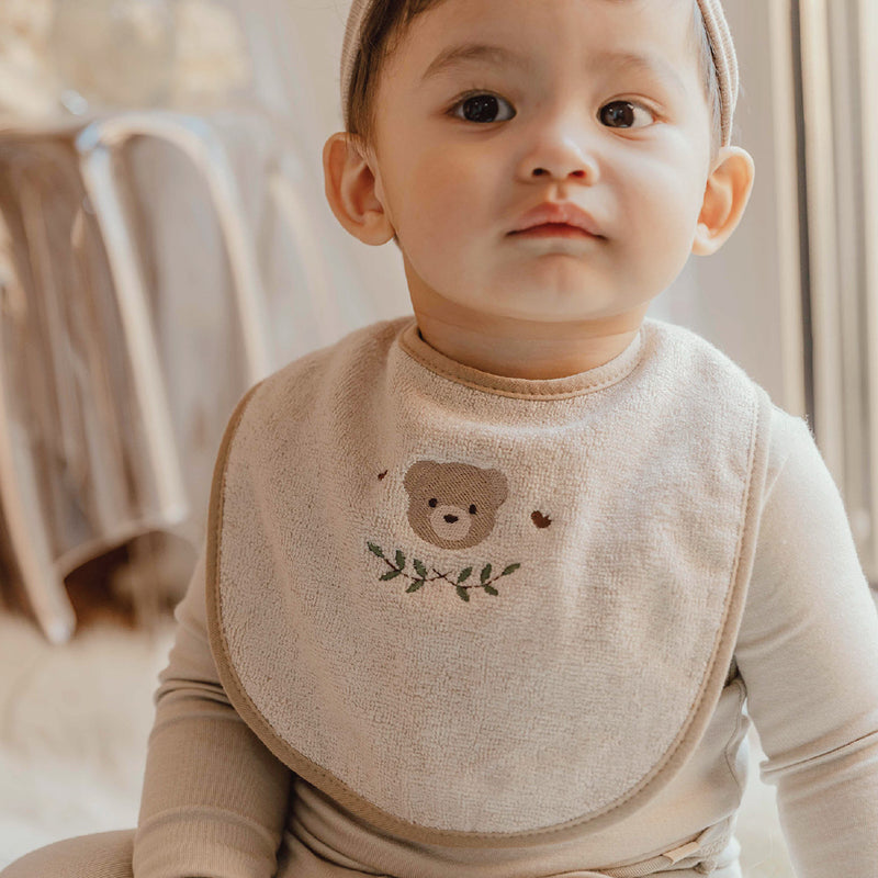 Teddy Bear Bamboo Bib