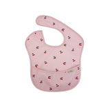 粉紅色櫻桃防水圍兜