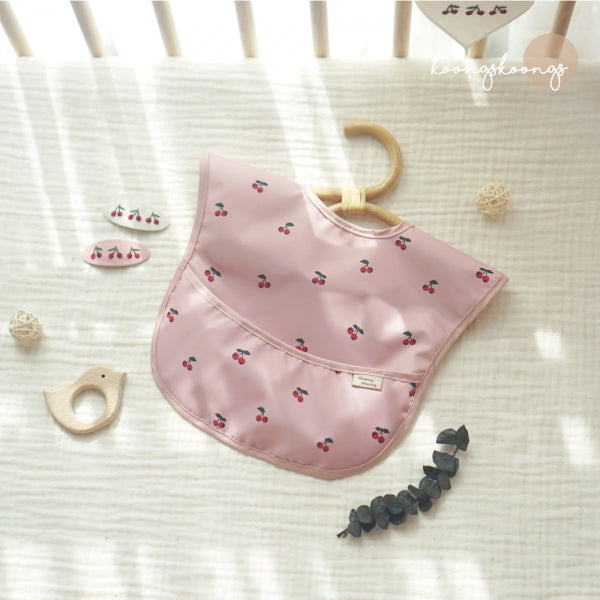 Pink Cherry Waterproof Bib