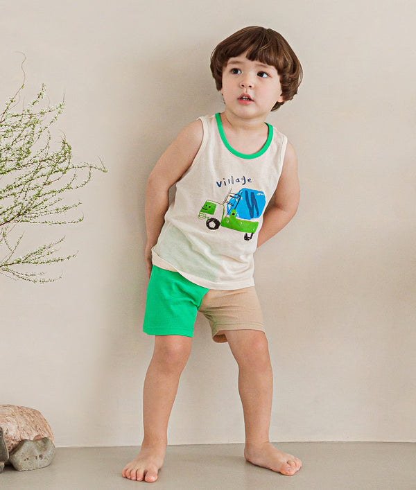 Half half trunk vest set