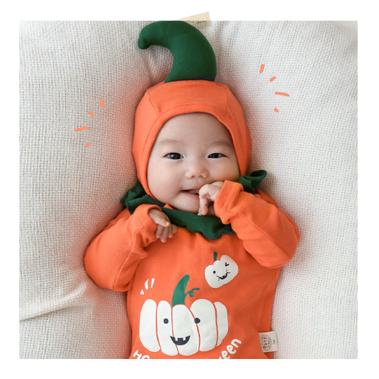 Happy Pumpkin Romper 2 SET ( Romper+Bonnet)