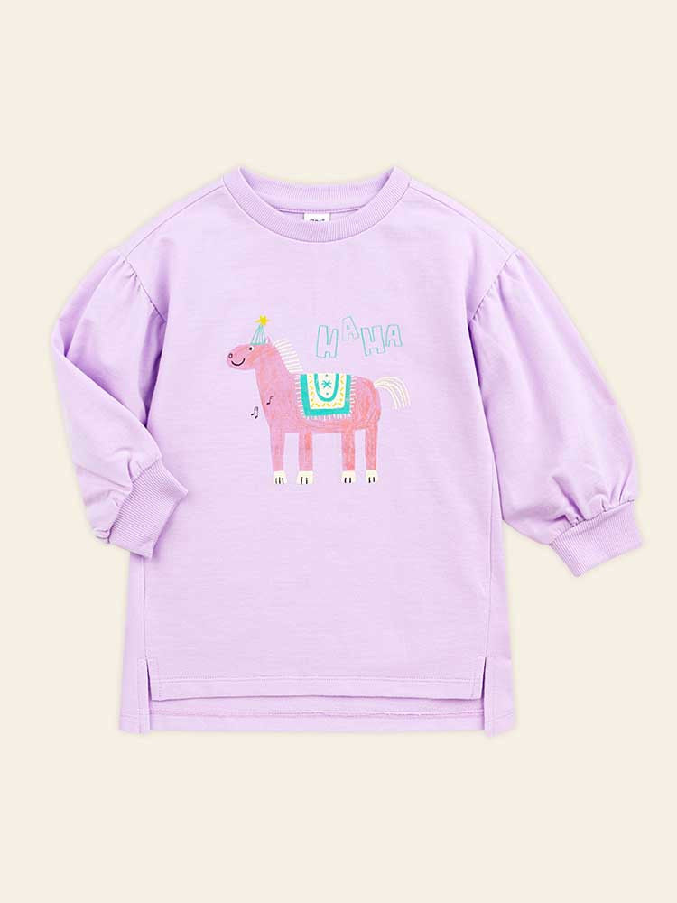 MOLLIMELLI Hip Unicorn Slit Long T-shirt