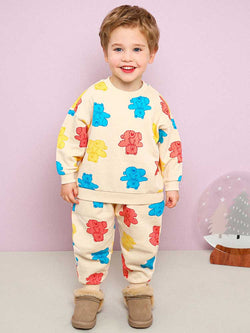 Colorful Bear Napping Tops & Bottoms