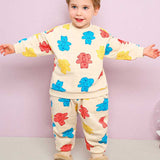 Colorful Bear Napping Tops & Bottoms