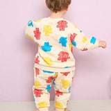 Colorful Bear Napping Tops & Bottoms