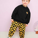 Check Board All-Over Brushed Tops & Bottoms