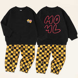 Check Board All-Over Brushed Tops & Bottoms