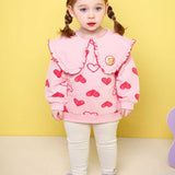 Heart Big Collar Leggings Top and Bottom