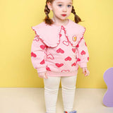 Heart Big Collar Leggings Top and Bottom