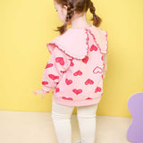 Heart Big Collar Leggings Top and Bottom