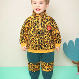 Bonnie Leopard Half Zip Up Tops & Bottoms