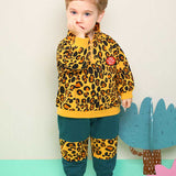 Bonnie Leopard Half Zip Up Tops & Bottoms