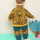 Bonnie Leopard Half Zip Up Tops & Bottoms