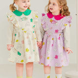 MOLLIMELLI Floral apron collar dress