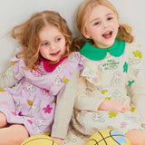 MOLLIMELLI Floral apron collar dress