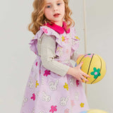 MOLLIMELLI Floral apron collar dress