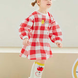 MOLLIMELLI French check pintuck dress