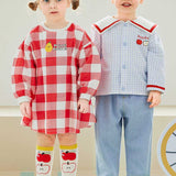 MOLLIMELLI French check pintuck dress