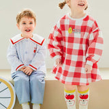 MOLLIMELLI French check pintuck dress