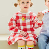 MOLLIMELLI French check pintuck dress