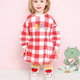 MOLLIMELLI French check pintuck dress