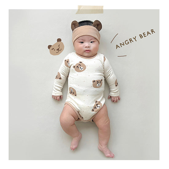 IKII Angry Bear Baby Romper + Hairband