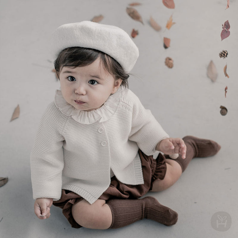 Neo knit baby cardigan (Cream)